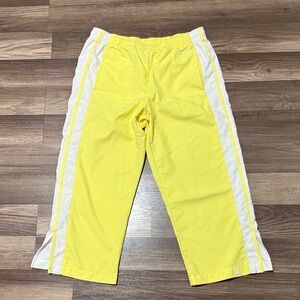 Vintage Y2K Yellow Track Capri Pants